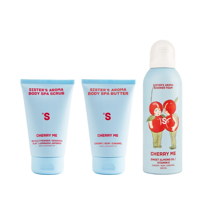 Баттер для тіла | Cherry me - 150 г + Пенка для душа | Cherry Me - 200 мл + скраб Cherry Me